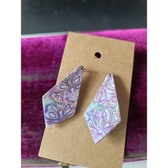 Polymer Clay Dangling Pierced Earrings New - Picture 3 of 10